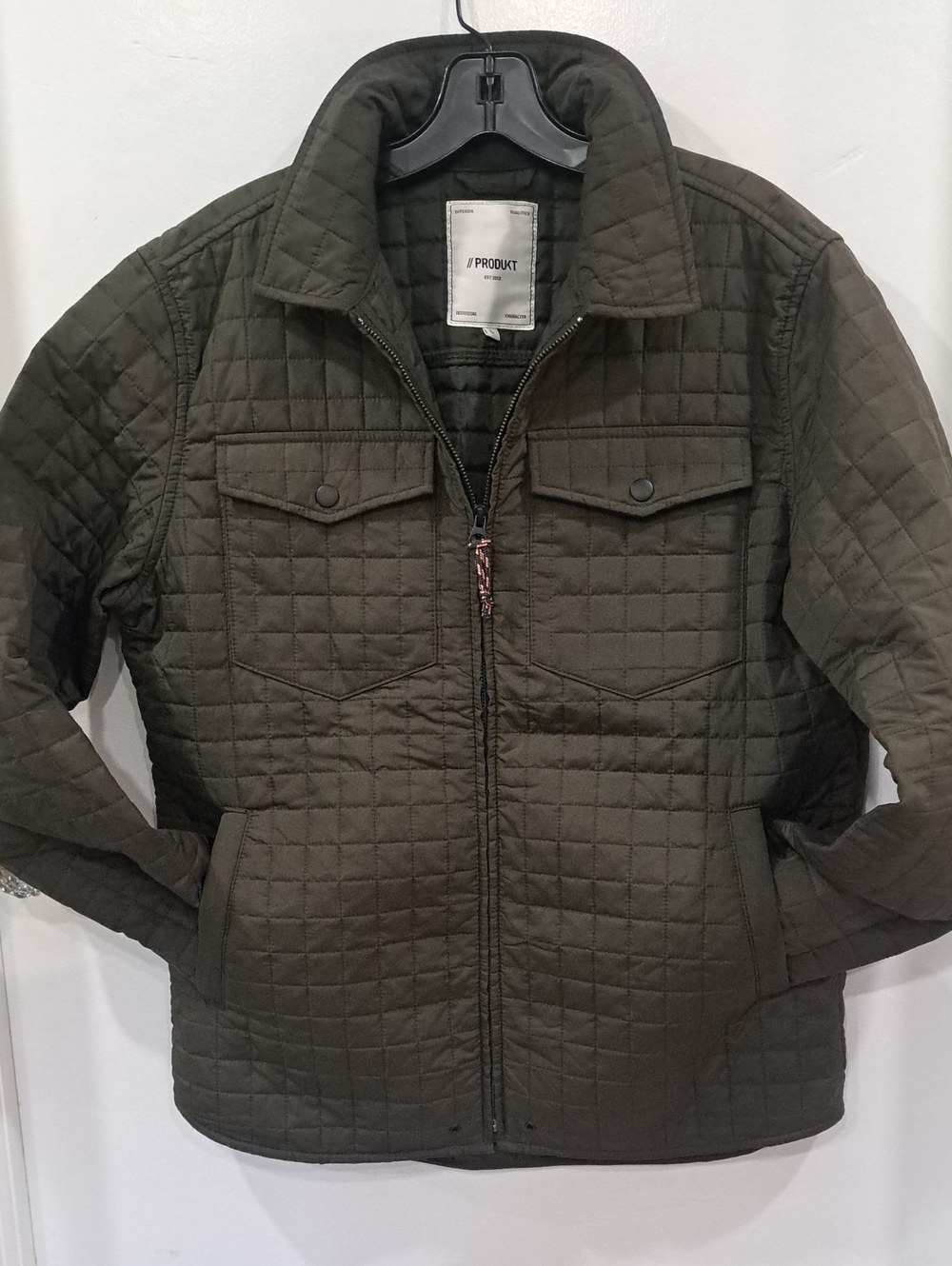 Men's Quilted Field Jacket in Olive